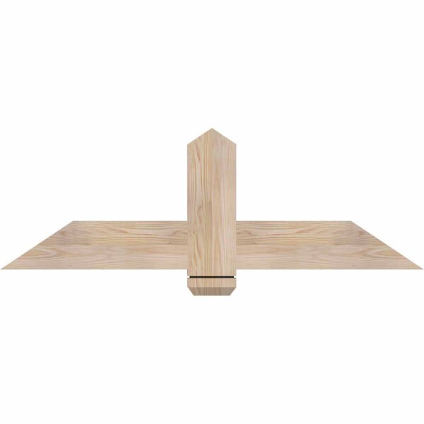 Ekena Millwork Eugene Smooth Timber Gable Bracket, Douglas Fir, 48"W x 16"H x 1 1/2"D x 5 1/2"F, 8/12 Pitch GBW048X16X0206EUG00SDF - main